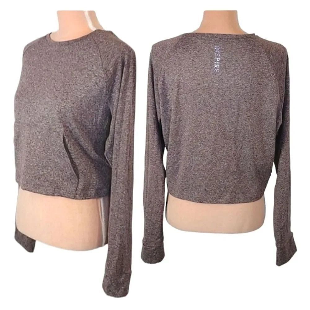 Tag Purple Inspire Long Sleeve Athletic Top with Thumb Holes Large NWOT